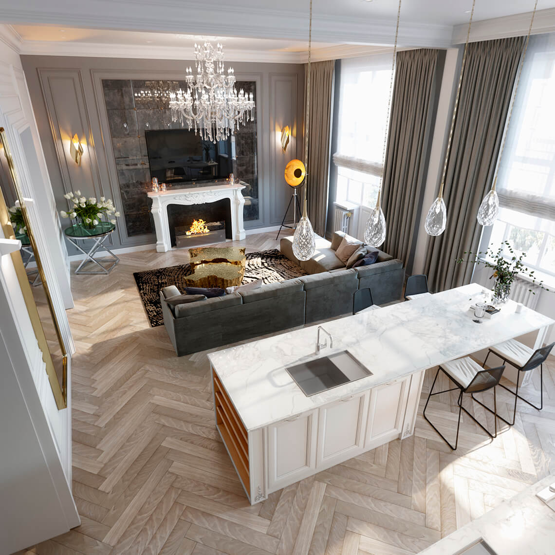 Апартаменты в неоклассике